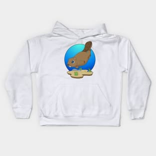 Beaver Diver Diving Kids Hoodie